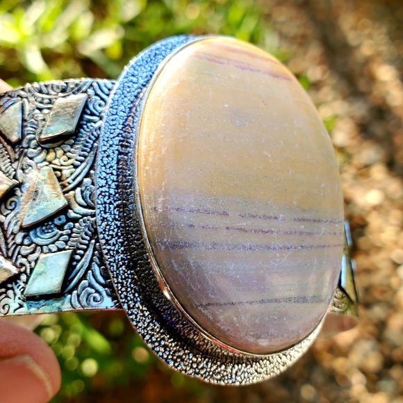 New Mookaite 925 Silver Cuff Bracelet. - Picture 9 of 16